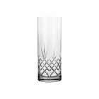 Skandinavisk vase i klart glass med fasettslipt diamantmønster fra Frederik Bagger, tidløst interiørtilbehør.