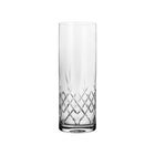 Høy, klar glassvase med tidløst diamantmønster og fasettslipte detaljer fra Frederik Bagger.