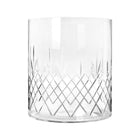 Klart glass med fasettslipt diamantmønster, skandinavisk design fra Frederik Bagger.