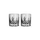 To klart fasettslipte krystallglass i røykfarget glass fra Frederik Bagger, skandinavisk design.