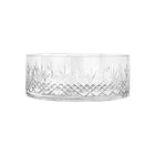 Skandinavisk skål i klart glass med fasettslipt diamantmønster fra Frederik Bagger, elegant og tidløs.