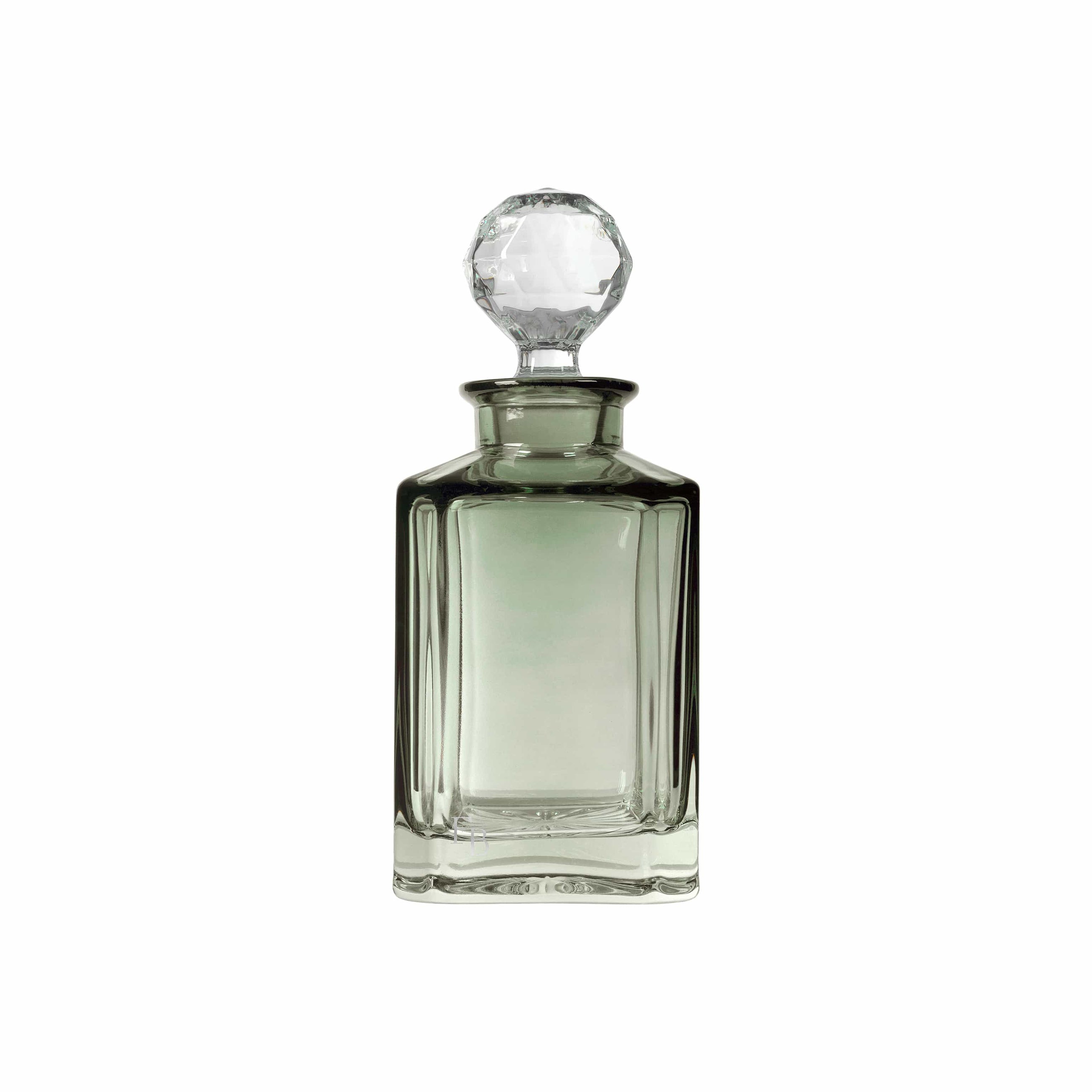 Grønn krystallkaraffel med klart glasslokk i skandinavisk, tidløst og funksjonelt design fra Frederik Bagger.