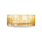 Fasettslipt Crispy Citrine Mega Bowl i farget glass med skandinavisk design av Frederik Bagger