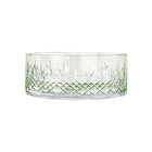 Skandinavisk Crispy Emerald Mega Bowl i fasettslipt, grønt farget glass fra Frederik Bagger.